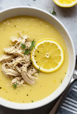 Mediterranean Lemon Chicken Soup