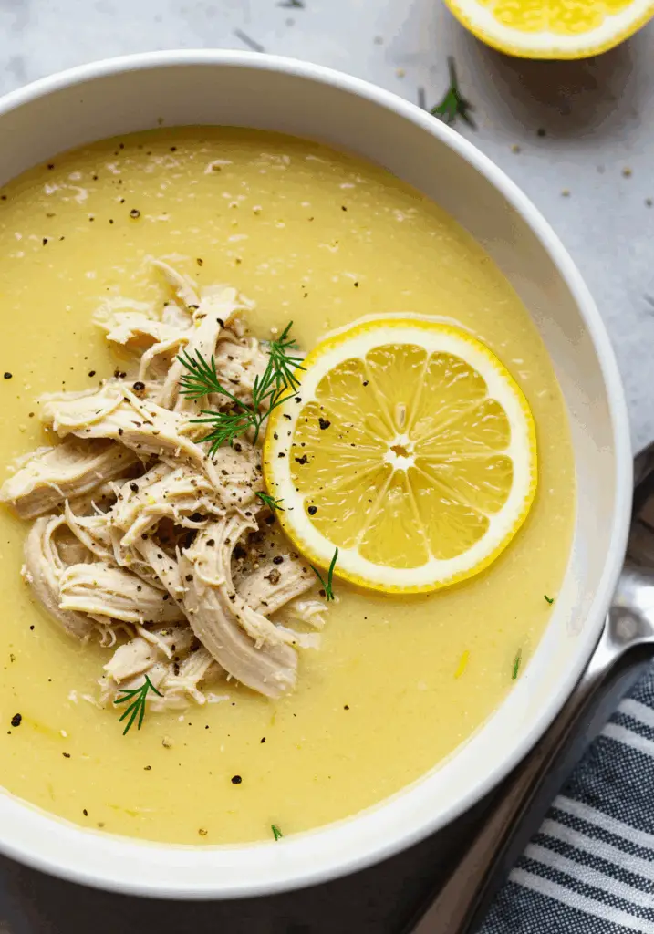 Mediterranean Lemon Chicken Soup