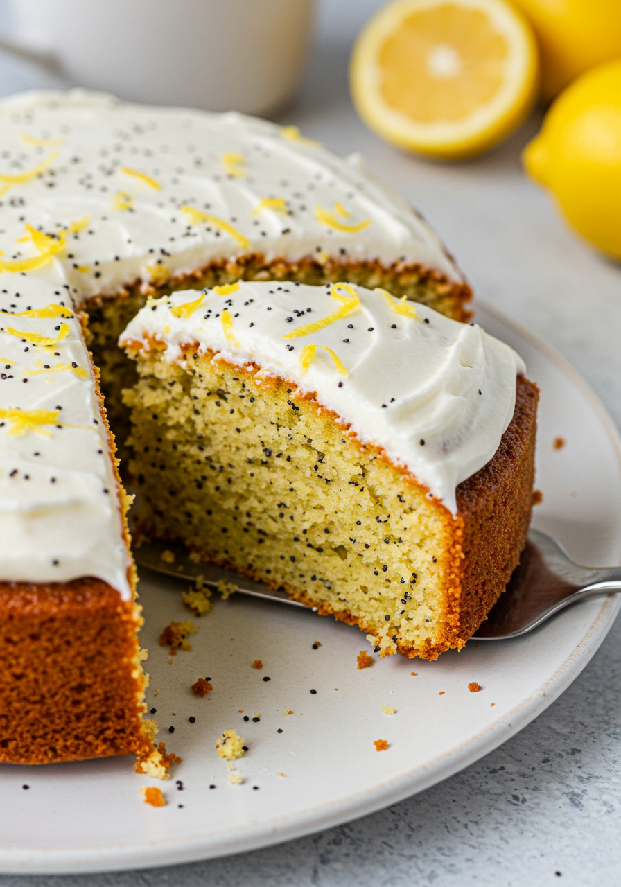 Moist Lemon Poppy Seed Cake Paulacooks