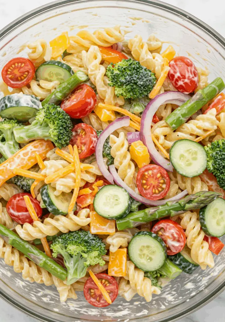 Healthy Creamy Pasta Salad