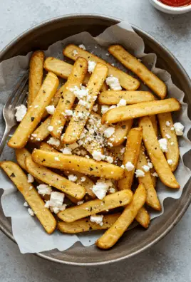 Greek Feta Fries with Feta Cheese