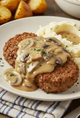 Meatloaf with Mushroom Gravy