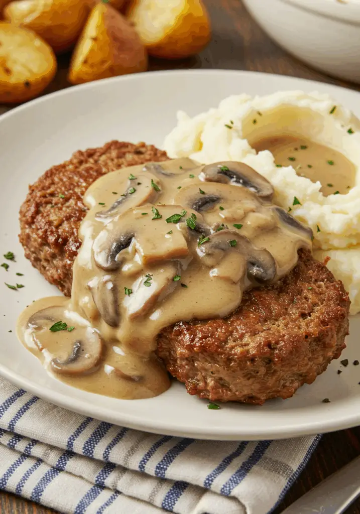 Meatloaf with Mushroom Gravy