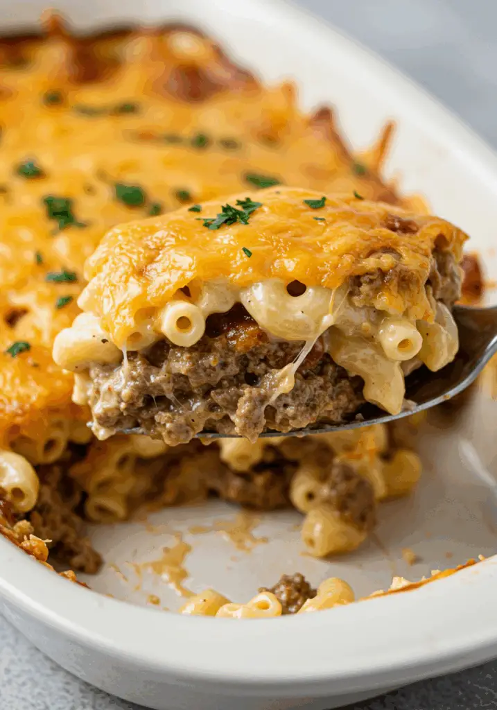Mac and Cheese Meatloaf Casserole