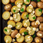Roasted Potatoes with Baked Feta and Garlic