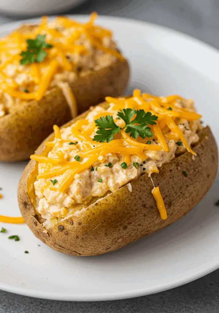 Crack Chicken Stuffed Baked Potatoes