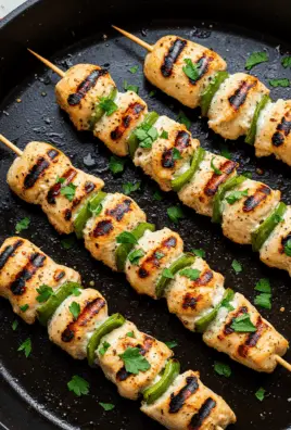 Grilled Ranch Garlic Parmesan Chicken Skewers