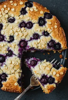 Healthy Yogurt Oat Blueberry Breakfast Cake