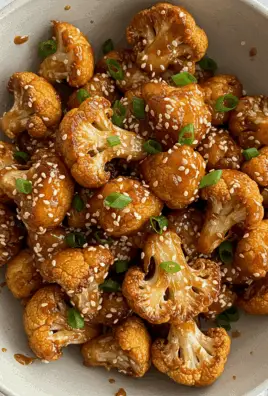 Sweet and Spicy Baked Cauliflower