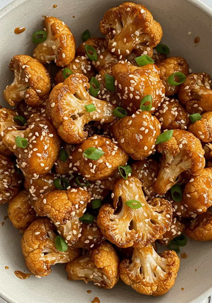 Sweet and Spicy Baked Cauliflower