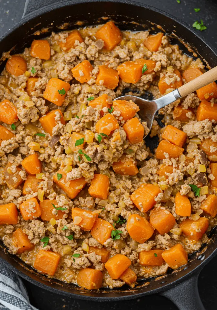Ground Turkey Sweet Potato Skillet