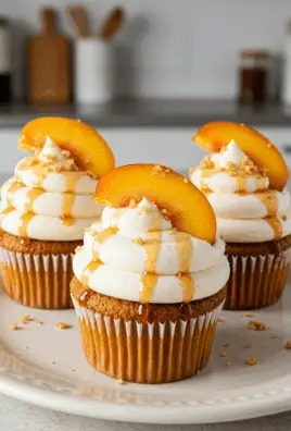 Peach & Honey Cheesecake Cupcakes