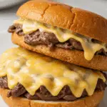 Slow Cooker Beef & Cheddar Sandwiches