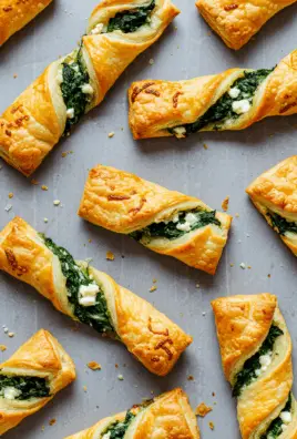 Spinach and Feta Puff Pastry Twists