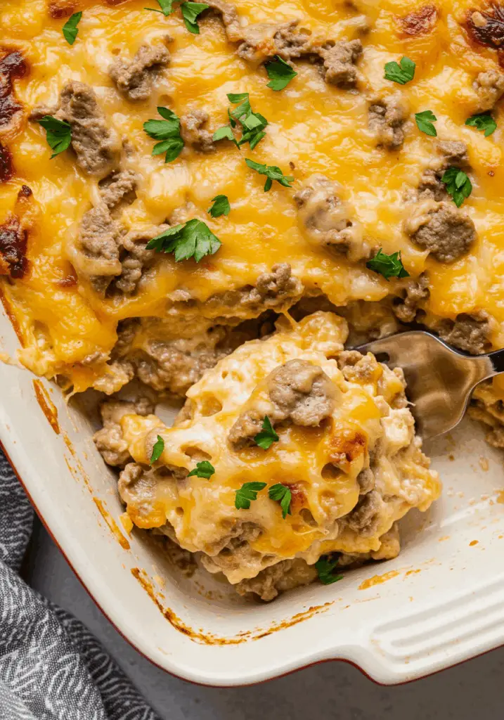 Cheesy Low Carb Philly Cheesesteak Casserole