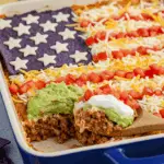 Patriotic 7 Layer Taco Dip