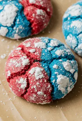 Patriotic Crinkle Cookies with a Butter-Rich Base