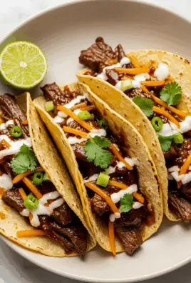 Garlic Butter Honey BBQ Beef Tacos