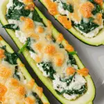 Vegetarian Spinach and Ricotta Zucchini Boats