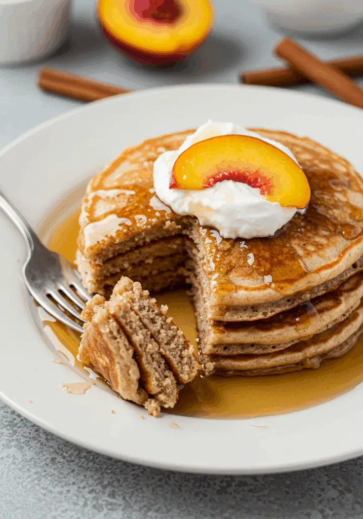 Cinnamon Peach Pancakes