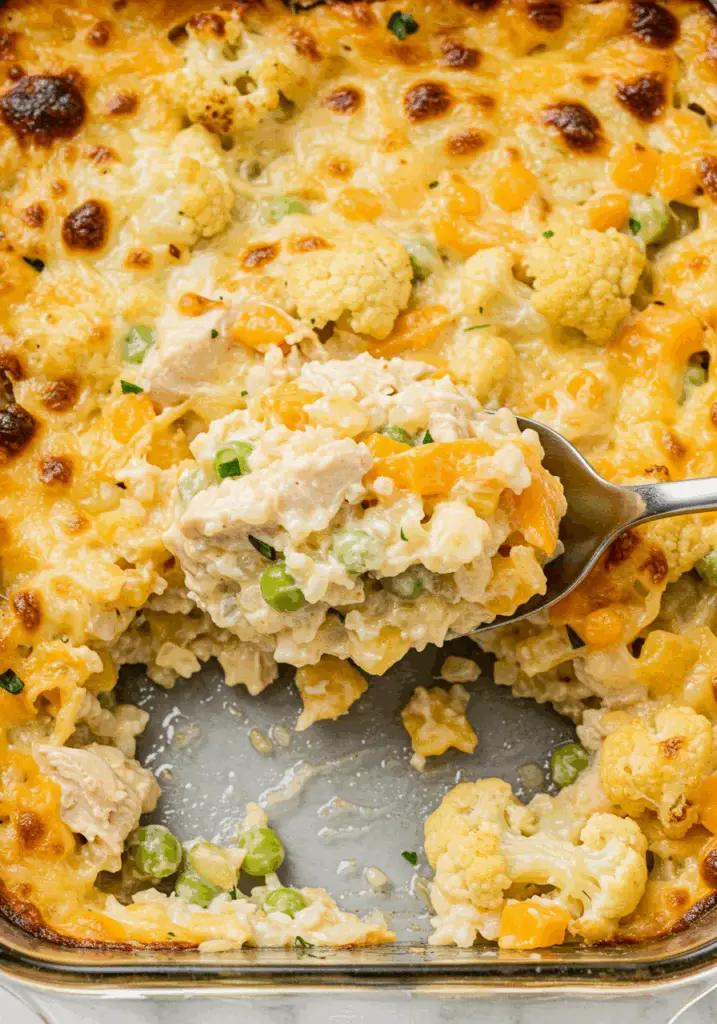 Healthy Chicken Cauliflower Rice Casserole