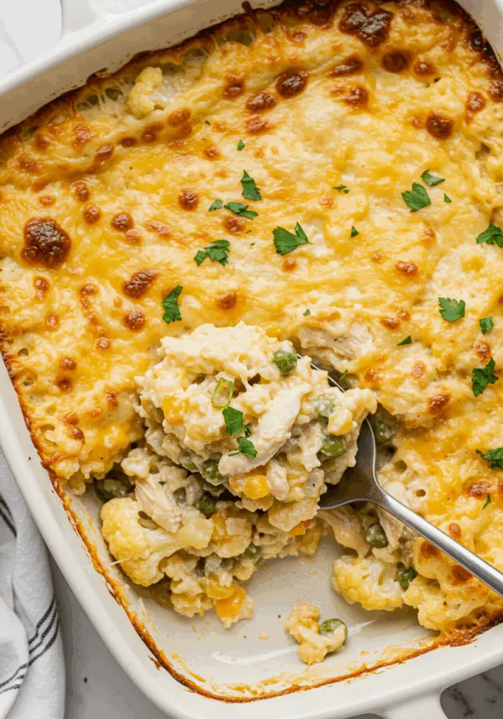 Healthy Chicken Cauliflower Rice Casserole