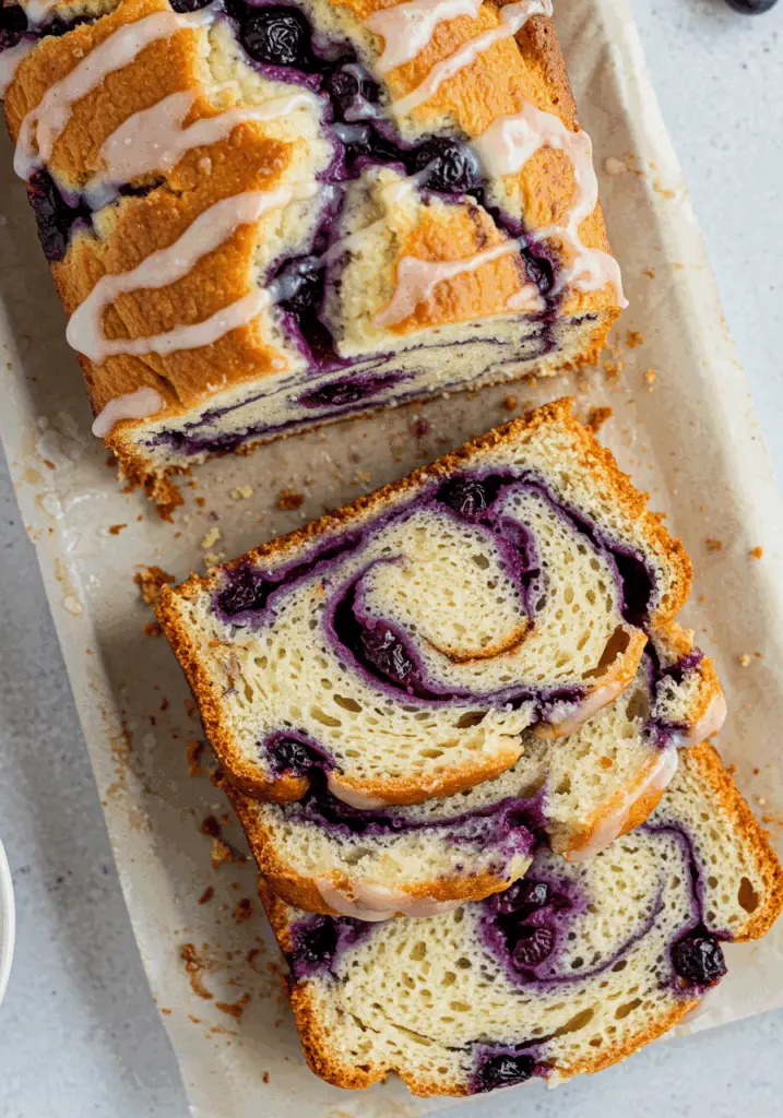 Blueberry Cinnamon Swirl Banana Bread
