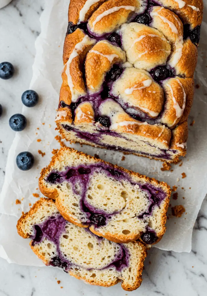 Blueberry Cinnamon Swirl Banana Bread