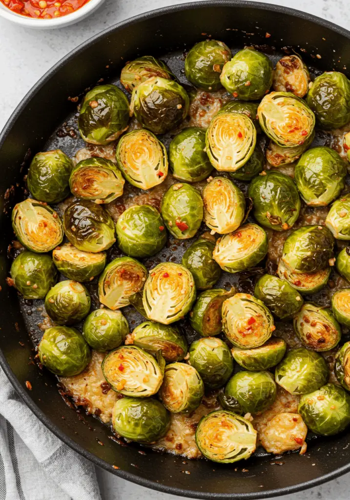Sweet Chili Air Fryer Brussels Sprouts