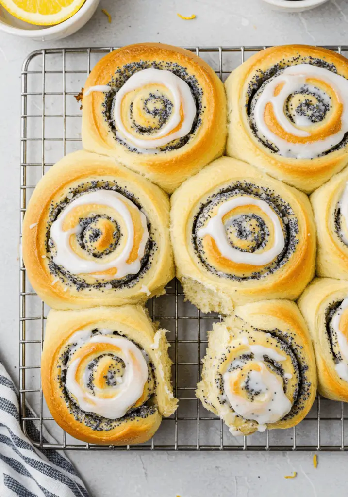 Fluffy Lemon Poppy Seed Sweet Rolls
