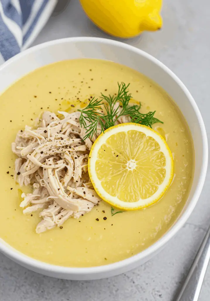 Mediterranean Lemon Chicken Soup

