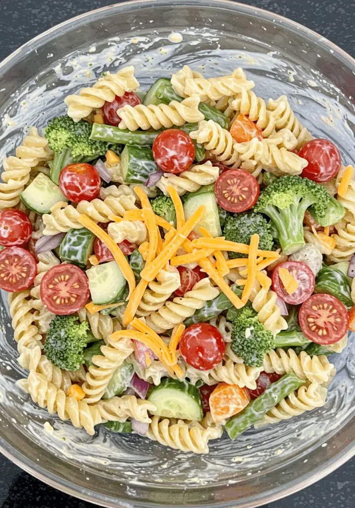 Healthy Creamy Pasta Salad
