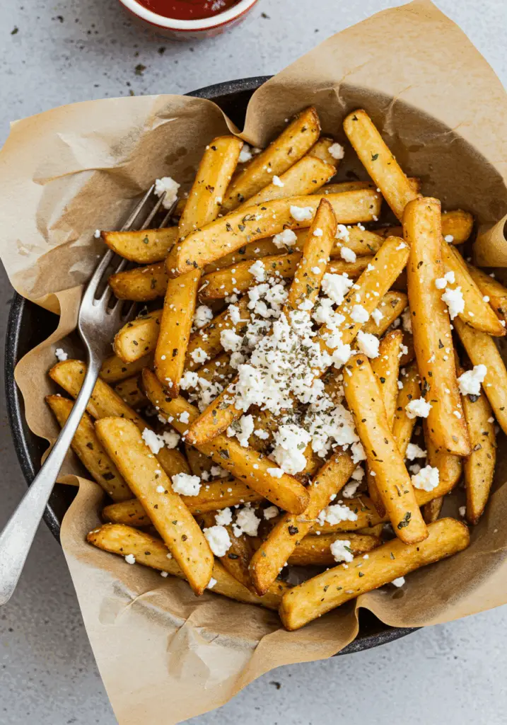 Greek Feta Fries with Feta Cheese
