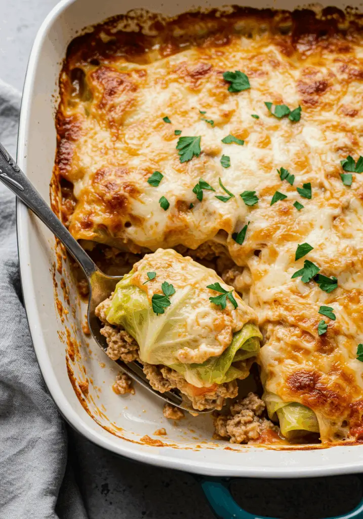 Italian Unstuffed Cabbage Roll Casserole
