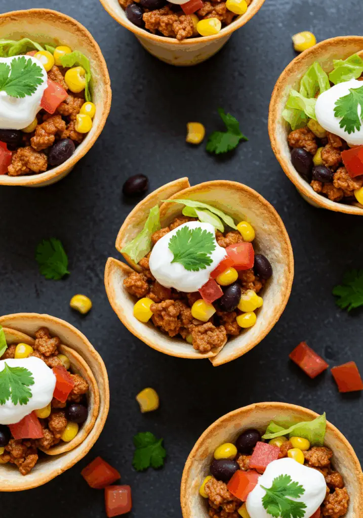 Healthy Taco Pizza Cones
