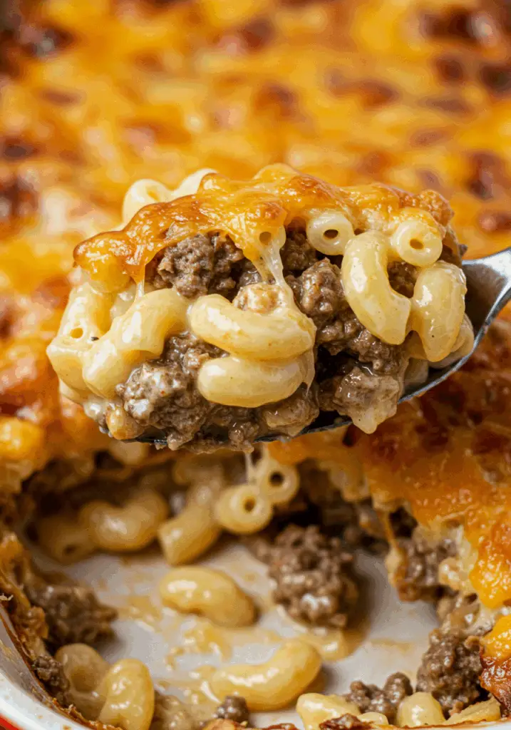 Mac and Cheese Meatloaf Casserole

