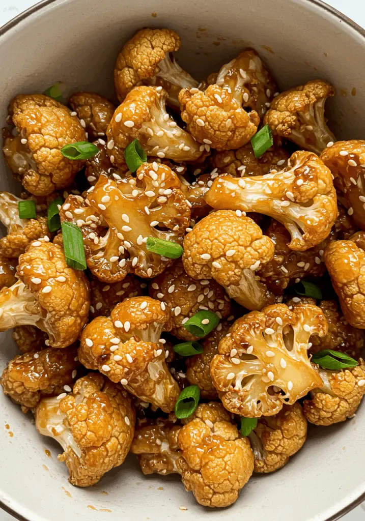 Sweet and Spicy Baked Cauliflower
