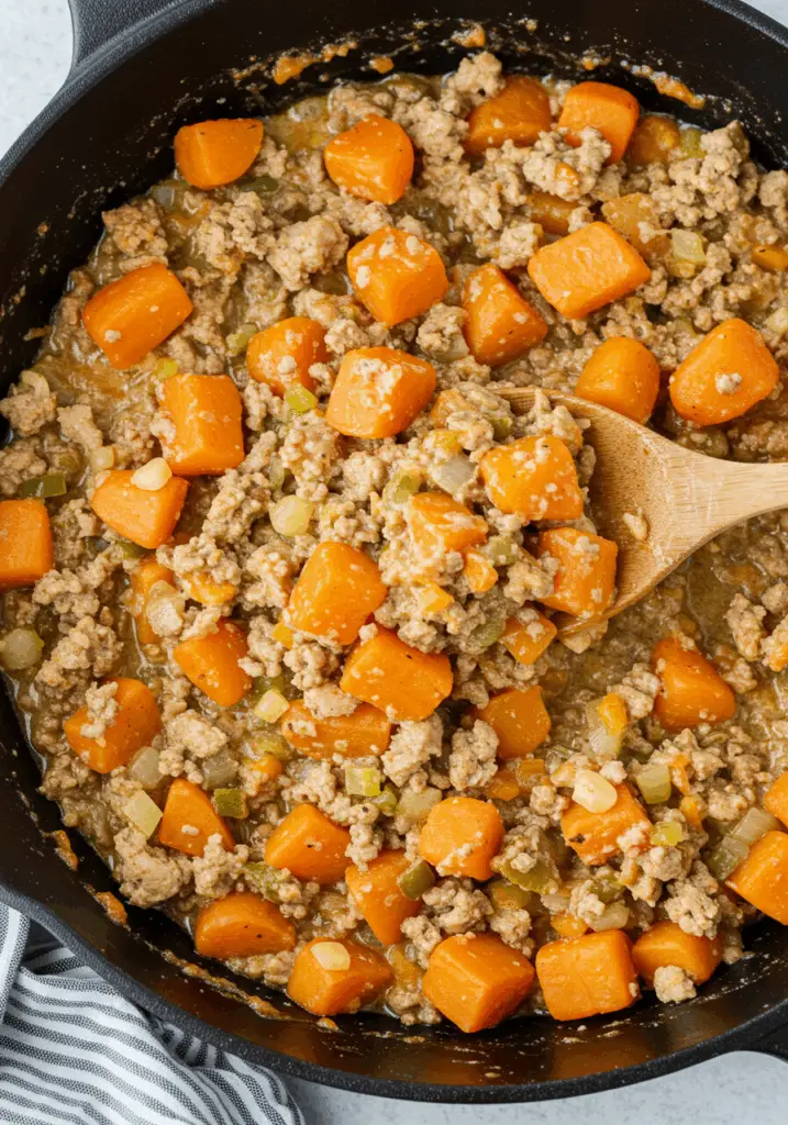 Ground Turkey Sweet Potato Skillet

