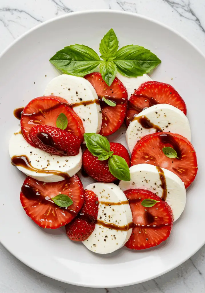 Balsamic Strawberry Caprese
