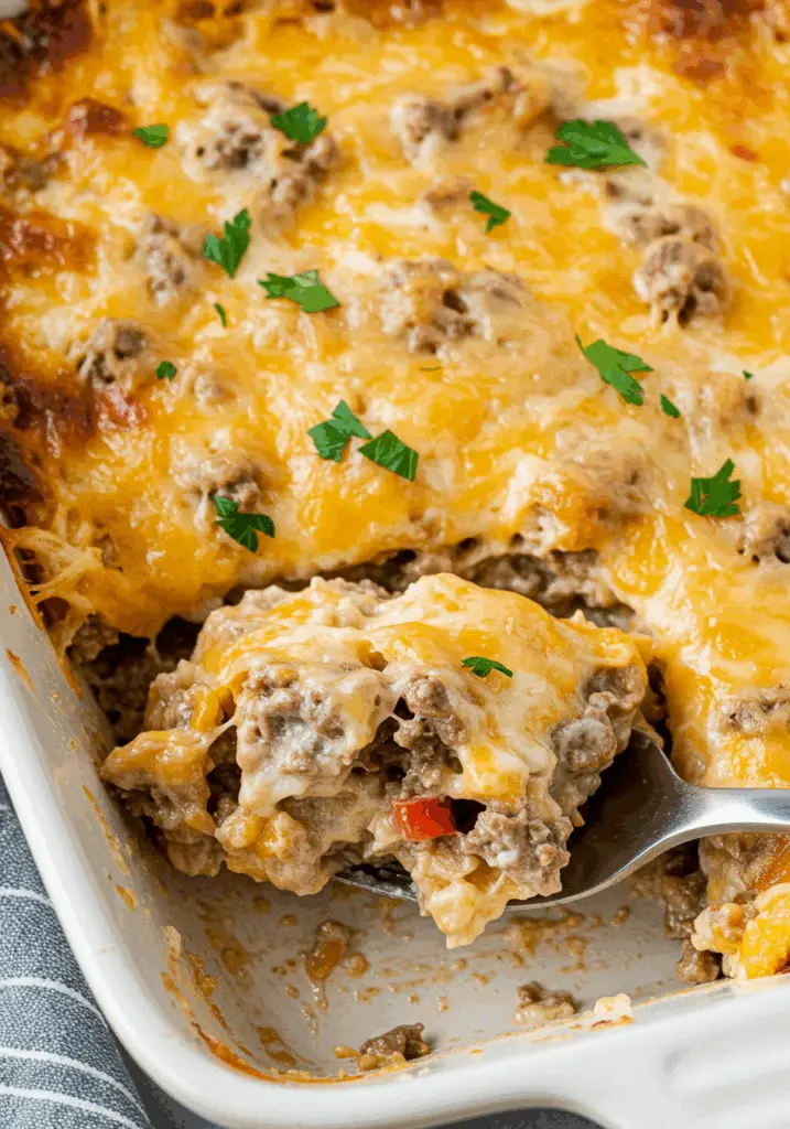 Cheesy Low Carb Philly Cheesesteak Casserole

