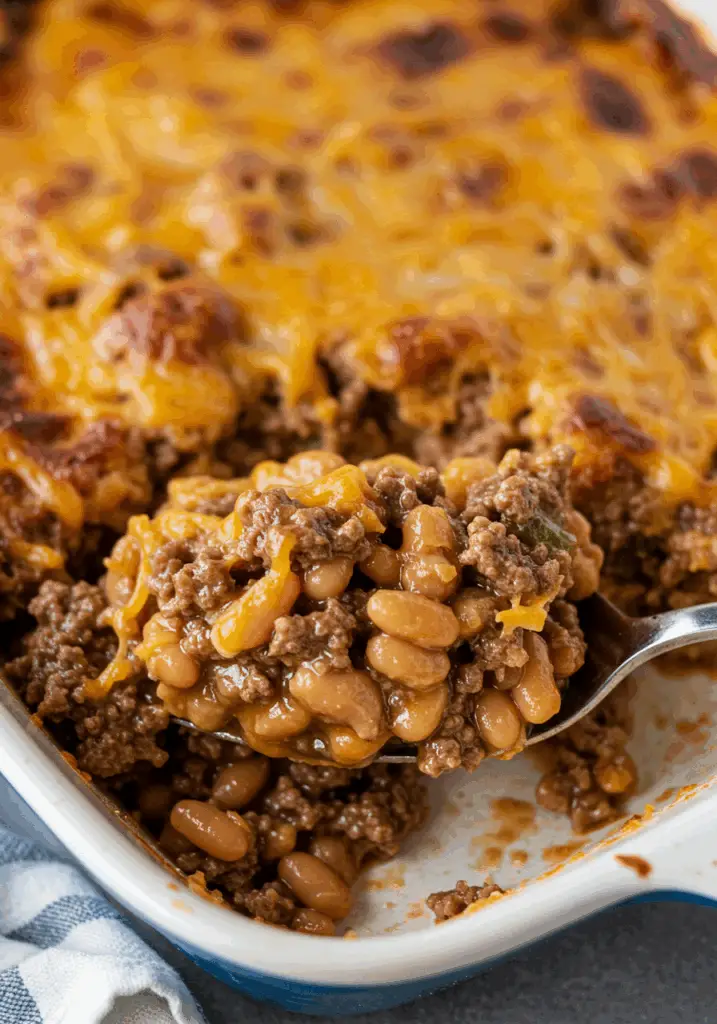 Ground Beef & Baked Bean Casserole
