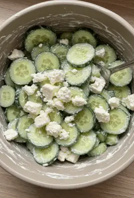 Cucumber feta salad