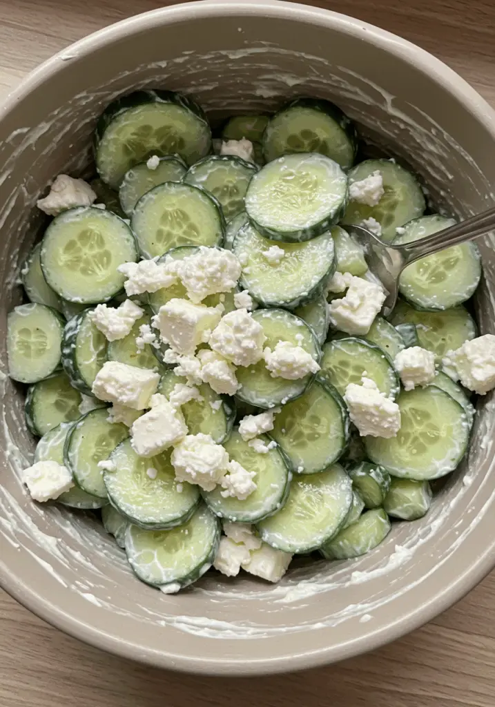 Cucumber feta salad