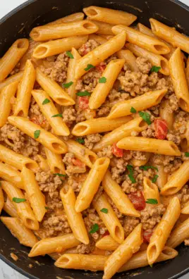 Creamy Rotel Pasta with Ground Beef