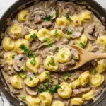 Creamy Beef and Mushroom Tortellini Skillet