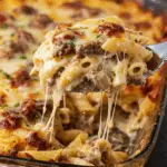 Philly Cheesesteak Pasta Bake