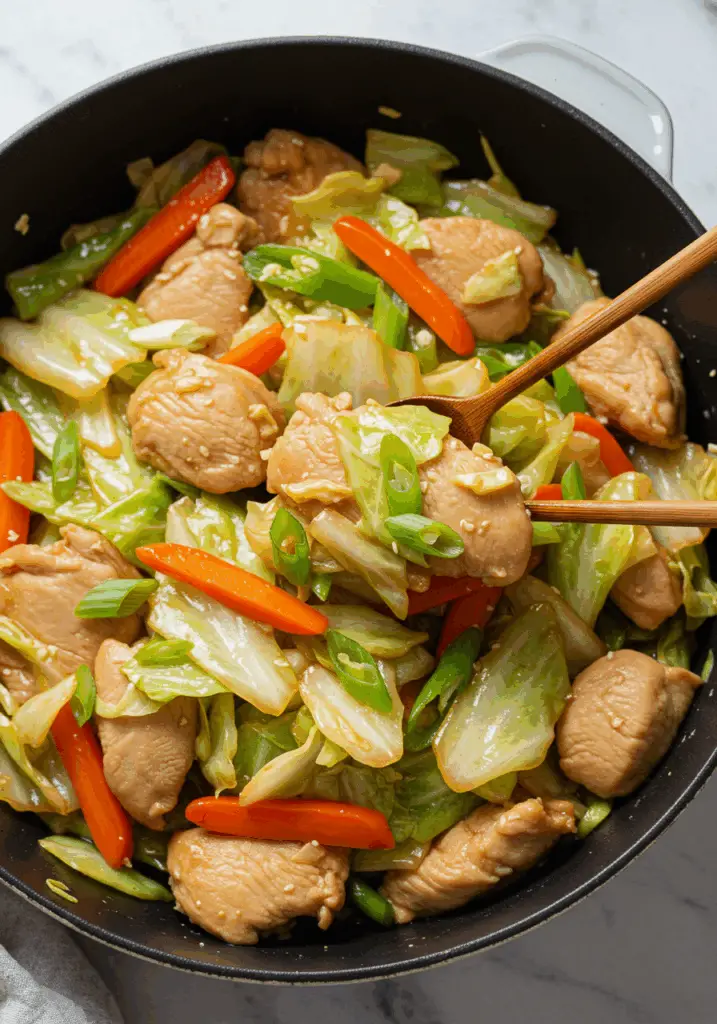 Chinese Chicken Cabbage Stir-Fry
