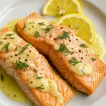 Baked Salmon with Lemon Butter Cream Sauce