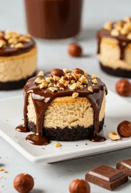 Mini Chocolate and Peanut Butter Cheesecakes