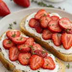 Roasted Strawberry Whipped Ricotta Toast